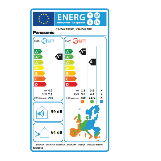 Aer conditionat Panasonic Inverter Etherea, KIT-Z42ZKE, 15000BTU (4.2kW)