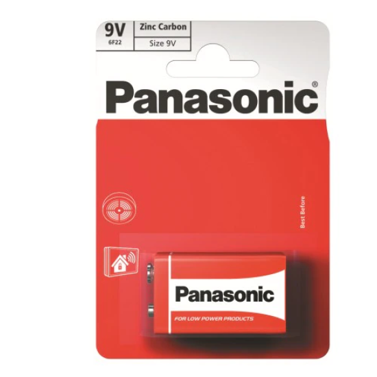 Baterii Zinc Carbon Panasonic,  9V, 6F22RZ/1BP