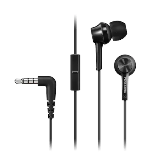 Casti Audio In Ear,  RP-TCM115E-K, cu fir, Microfon, Negru, Panasonic