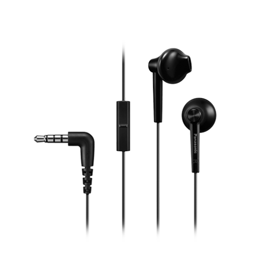 Casti Audio In Ear RP-TCM55E-K, cu fir, Microfon, Negru, Panasonic