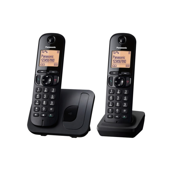 Telefon DECT Twin Panasonic KX-TGC212FXB, negru