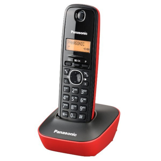 Telefon DECT  Panasonic KX-TG1611FXR, rosu/negru