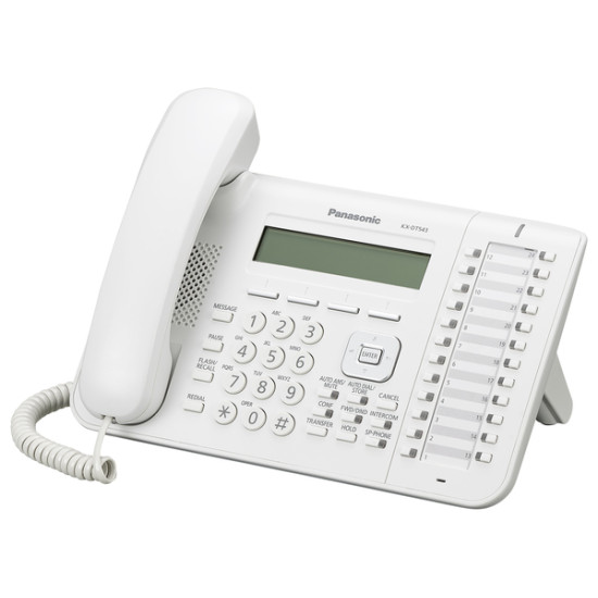 Telefon digital proprietar Panasonic KX-DT543X, alb