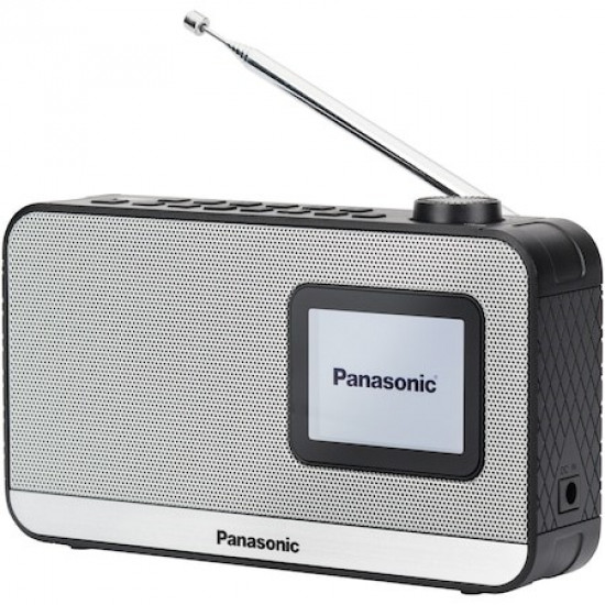 Radio portabil, Panasonic, RF-D15EG-K, FM, DAB+, Bluetooth, functie ceas, alarma si timer, Negru