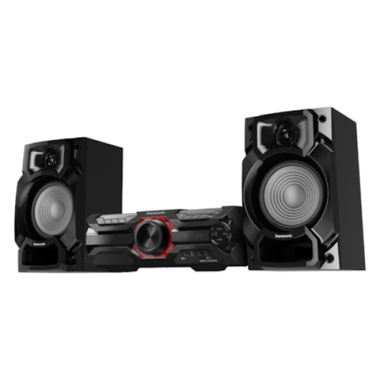 Microsistem audio High Power, Panasonic, 450 W RMS, USB, Bluetooth, Max Juke App, Subwoofer 16 cm, SC-AKX320E-K