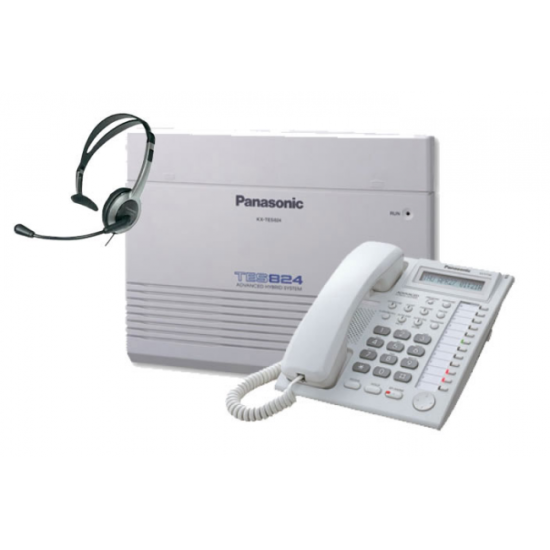 Centrala telefonica Panasonic KX-TES824 (3 /8) , telefon proprietar KX-AT7730 si casca RP-TCA430