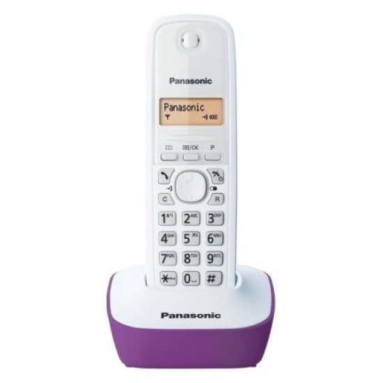 Telefon DECT Panasonic  KX-TG1611FXF, alb/violet