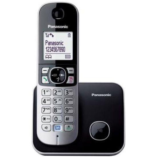 Telefon DECT Panasonic KX-TG6811FXB, negru, resigilat