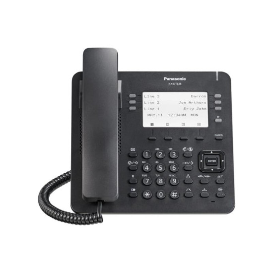 Telefon digital proprietar Panasonic  KX-DT635NE-B, negru